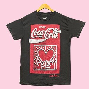 Enjoy Coca-Cola x Keith Haring Pop Art Heart Tee M